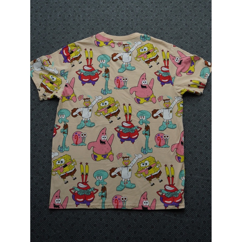 SpongeBob Patrick Squidward Gary All Over Print Tee Nickelodeon Size Medium - Picture 2 of 5